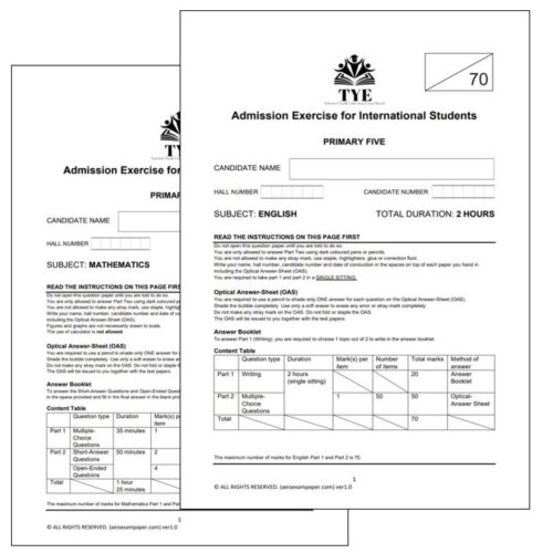 AEIS Exam Paper P5 (2016 - 2021)